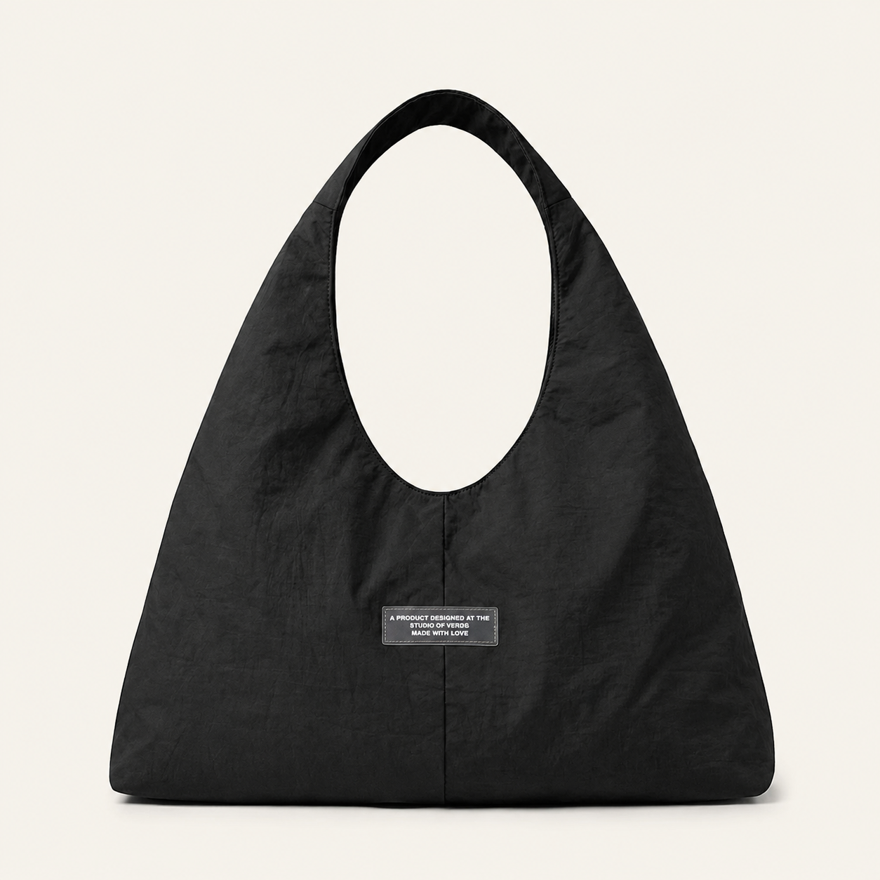 Grand Sac à Épaule Bicolore en Tissu Parachute