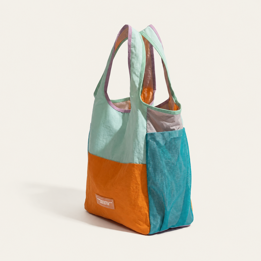 Grand Sac Multicolore à Poches Latérales