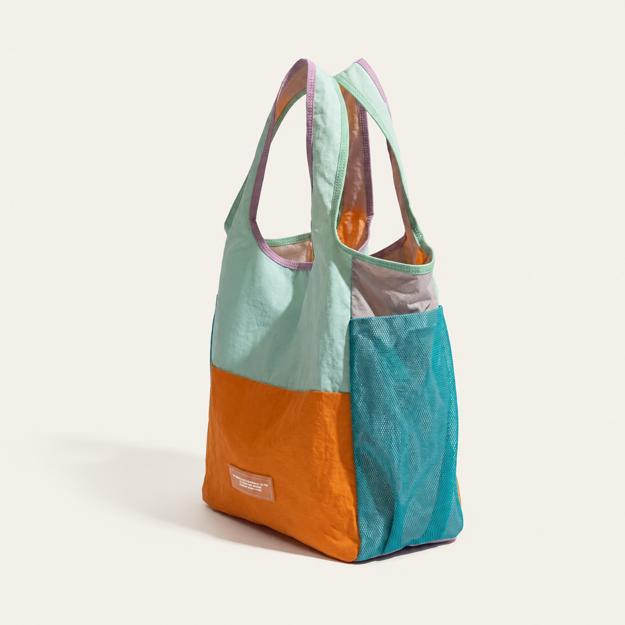 Grand Sac Multicolore à Poches Latérales