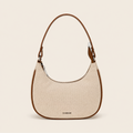 Sac Demi-Lune en Toile Crème
