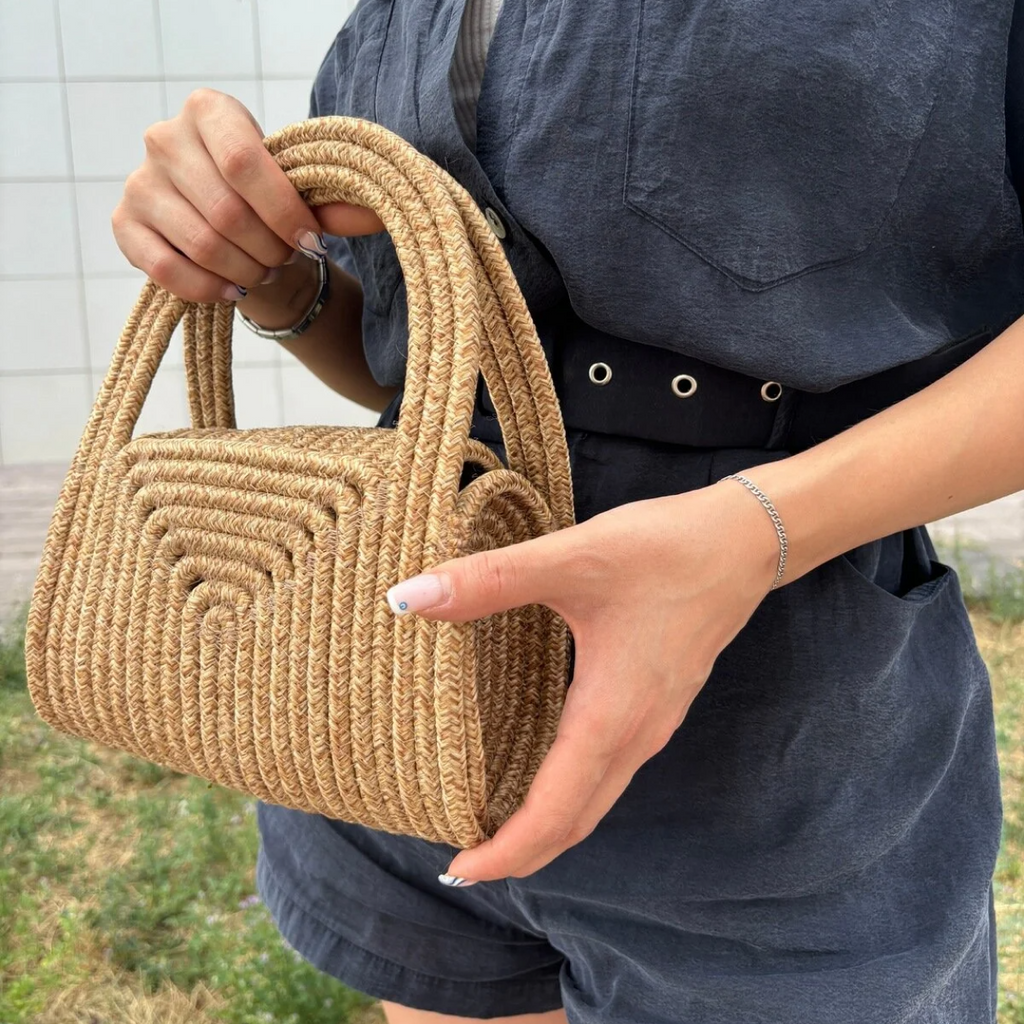 Pochette en Paille Naturelle
