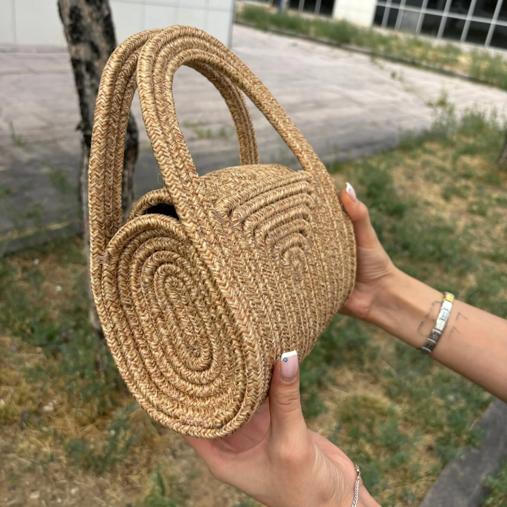 Pochette en Paille Naturelle