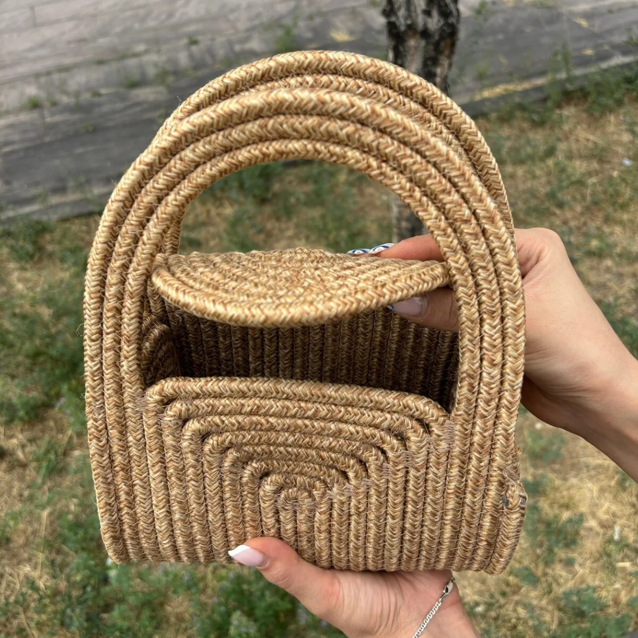 Pochette en Paille Naturelle