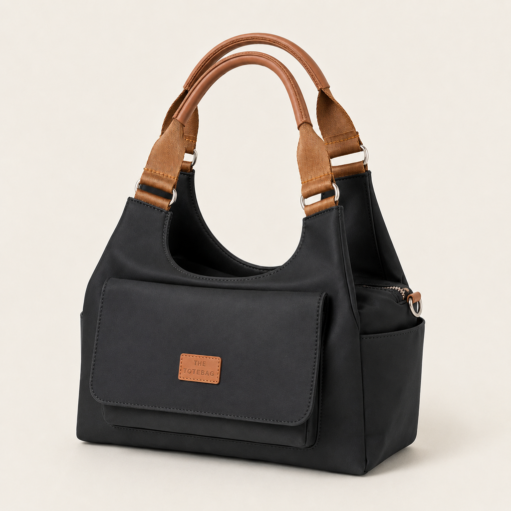 Grand Sac à Épaule Multi-Poches