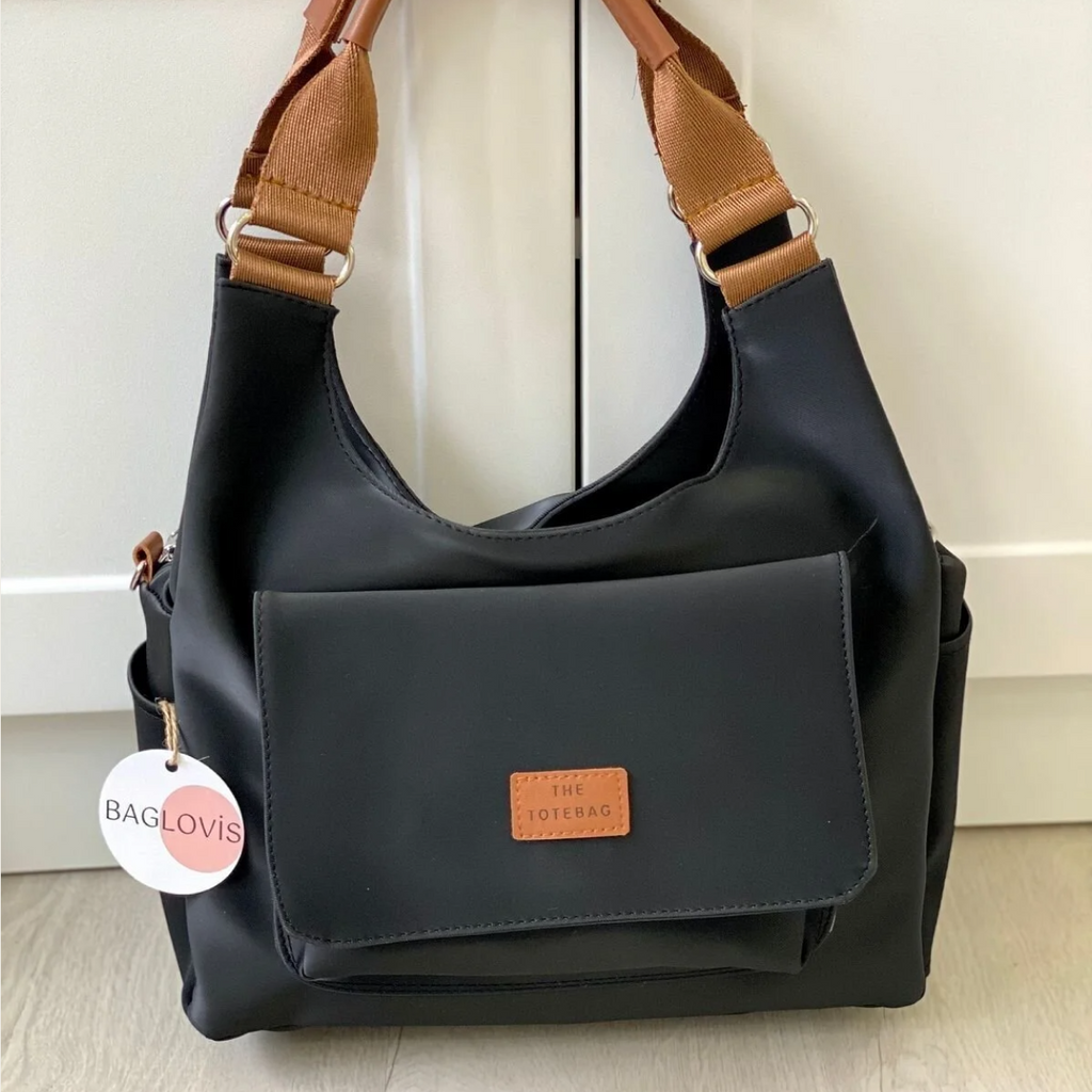 Grand Sac à Épaule Multi-Poches