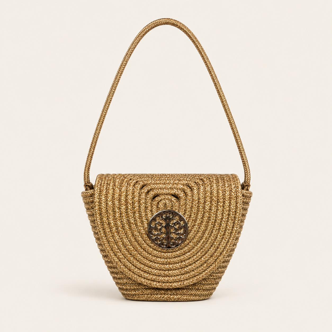 Sac Bandoulière en Paille avec Détails Tressés